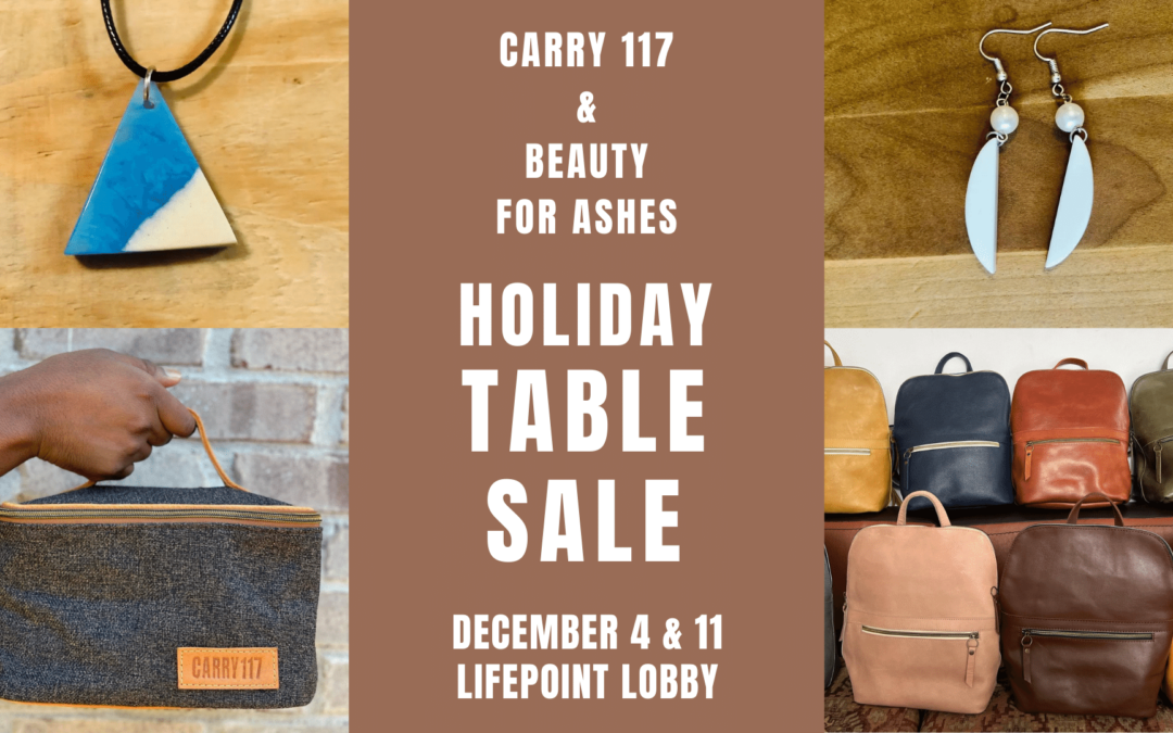 Carry117 & Beauty for Ashes Table Sale